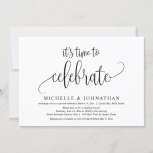 Es ist Zeit zu feiern, Hochzeits-Elopement-Party Einladung