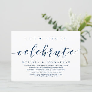 Es ist Zeit zu feiern, Hochzeitsflitterparty in Einladung