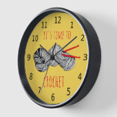 Es ist Zeit, zu Häkchen, Senf gelb mit Zahlen Uhr (Winkel)