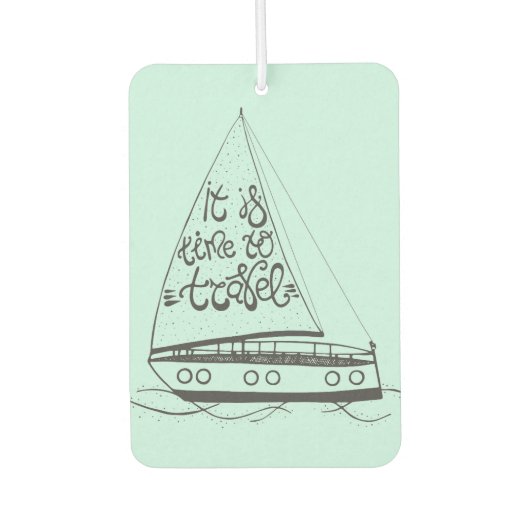 Es ist Zeit zu reisen Autolufterfrischer (Vorderseite)