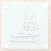 Es ist Zeit zu reisen Glasuntersetzer (Rückseite)