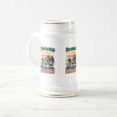Es ist Zeit zu surfen - Hawaii Bierglas (Vorderseite Links)