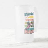 Es ist Zeit zu surfen - Hawaii Mattglas Bierglas (VorderseiteRechts)