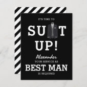 Es ist Zeit zum Anzug! | Werden Sie es sein? Einladung (Vorne/Hinten)