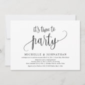 Es ist Zeit zum Party, Hochzeitsfeier Einladung (Vorderseite)