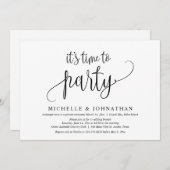Es ist Zeit zum Party, Hochzeitsfeier Einladung (Vorne/Hinten)