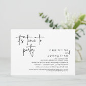 Es ist Zeit zum Party, zum Hochzeitsessen. Einladung (Stehend Vorderseite)