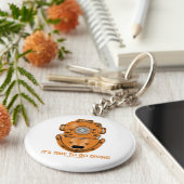 Es ist Zeit zum Tauchen (Tauchhelm) Schlüsselanhänger (Seite)