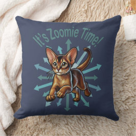 Es ist Zoomie Time Abyssinian Cat Kissen