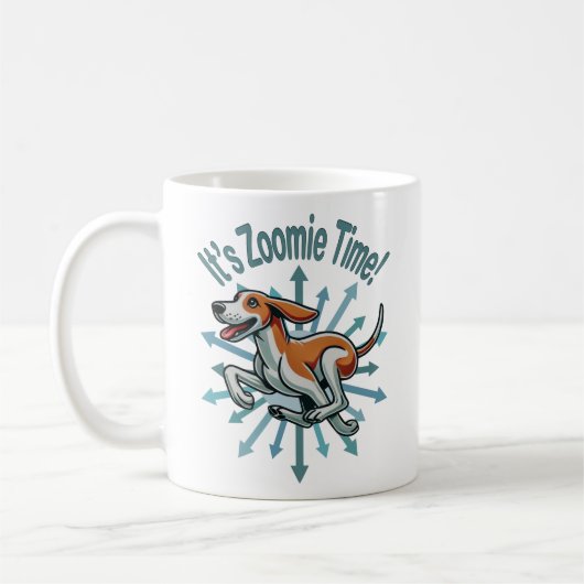 Es ist Zoomie Time American Fox Hound Kaffeetasse (Links)