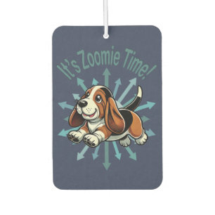 Es ist Zoomie Time Basset Hound Autolufterfrischer