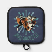 Es ist Zoomie Time Basset Hound Topflappen (Vorderseite)