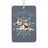 Es ist Zoomie Time Beagle Autolufterfrischer (Rückseite)