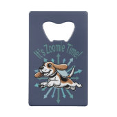 Es ist Zoomie Time Beagle Geldbeutel Flaschenöffner (Rückseite)