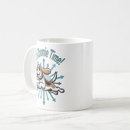 Es ist Zoomie Time Beagle Kaffeetasse (Vorderseite Links)
