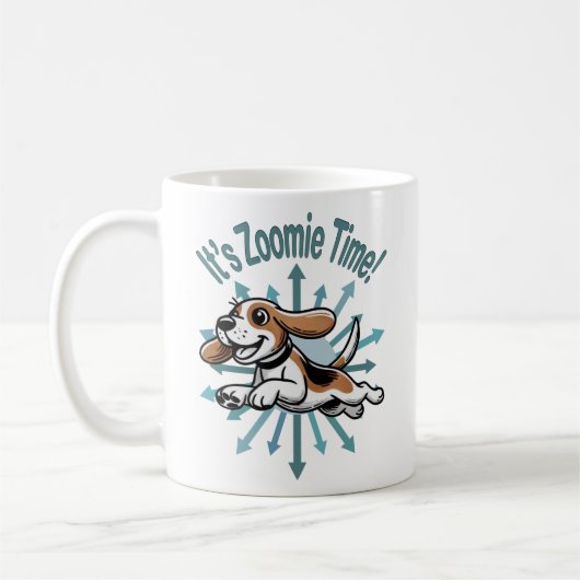 Es ist Zoomie Time Beagle Kaffeetasse (Links)