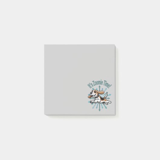 Es ist Zoomie Time Beagle Post-it Klebezettel (Vorderseite)
