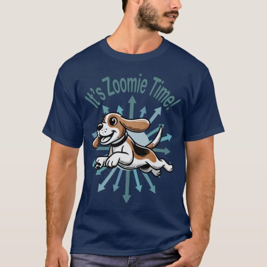 Es ist Zoomie Time Beagle T-Shirt (Vorderseite)