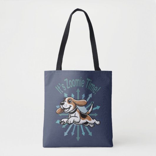 Es ist Zoomie Time Beagle Tasche (Vorderseite)