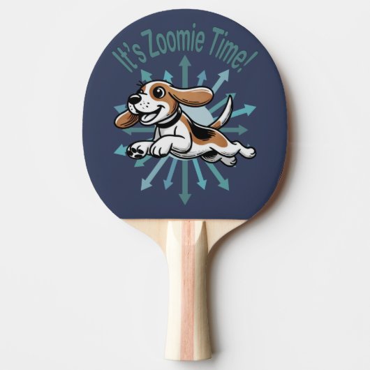 Es ist Zoomie Time Beagle Tischtennis Schläger (Vorderseite)