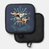 Es ist Zoomie Time Beagle Topflappen (Vorderseite/Rückseite)