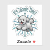 Es ist Zoomie Time Bichon Frise Aufkleber (Blatt)