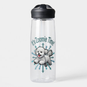 Es ist Zoomie Time Bichon Frise Trinkflasche