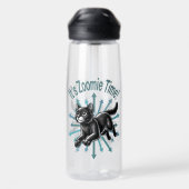 Es ist Zoomie Time Black Cat Trinkflasche (Rückseite)
