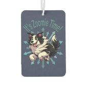 Es ist Zoomie Time Border Collie Autolufterfrischer (Rückseite)