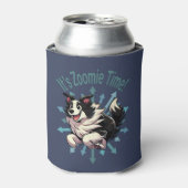 Es ist Zoomie Time Border Collie Dosenkühler (Kanne Vorderseite)