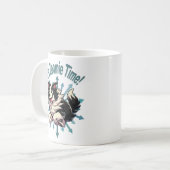 Es ist Zoomie Time Border Collie Kaffeetasse (Vorderseite Links)