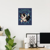 Es ist Zoomie Time Border Collie Poster (Heimbüro)