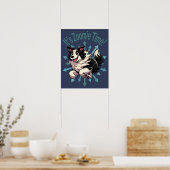 Es ist Zoomie Time Border Collie Poster (Küche)