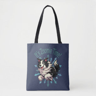 Es ist Zoomie Time Border Collie Tasche