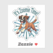 Es ist Zoomie Time Boxer Aufkleber (Blatt)