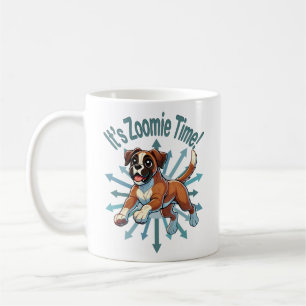 Es ist Zoomie Time Boxer Kaffeetasse