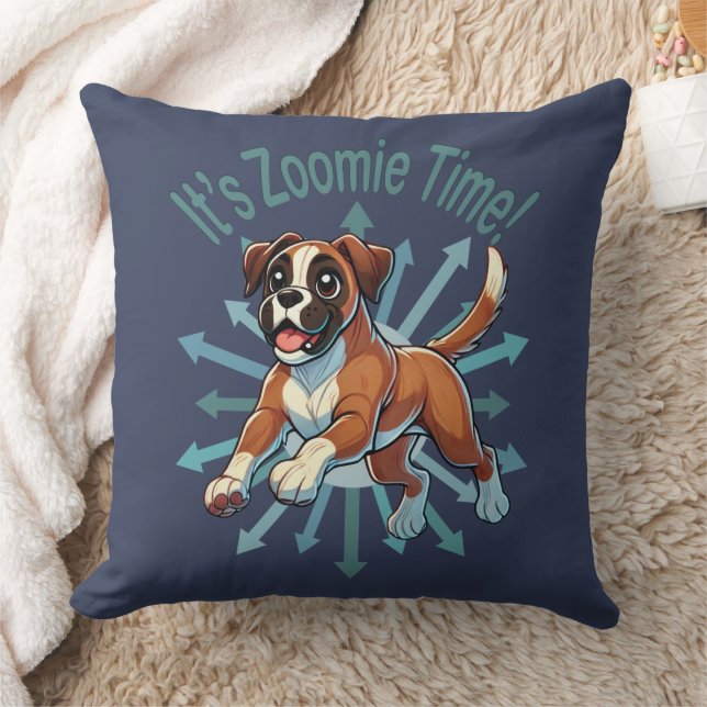 Es ist Zoomie Time Boxer Kissen (Decke)