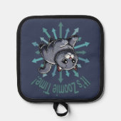 Es ist Zoomie Time British Shorthhätten Cat Topflappen (Vorderseite)