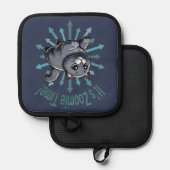 Es ist Zoomie Time British Shorthhätten Cat Topflappen (Vorderseite/Rückseite)