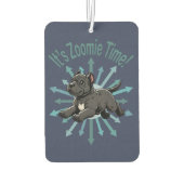 Es ist Zoomie Time Cane Corso Autolufterfrischer (Rückseite)