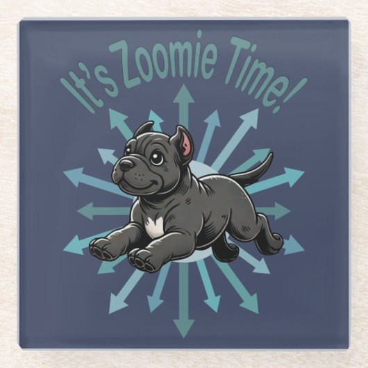Es ist Zoomie Time Cane Corso Glasuntersetzer (Vorderseite)