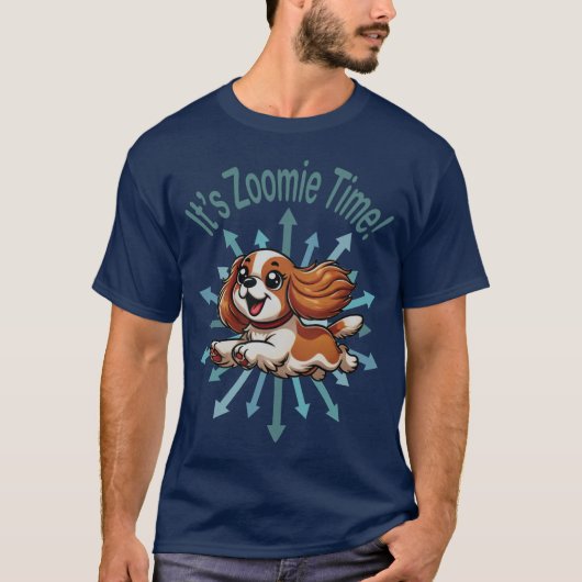 Es ist Zoomie Time Cavalier Spaniel T-Shirt (Vorderseite)