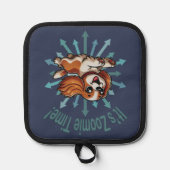 Es ist Zoomie Time Cavalier Spaniel Topflappen (Vorderseite)