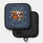 Es ist Zoomie Time Cavalier Spaniel Topflappen (Vorderseite/Rückseite)