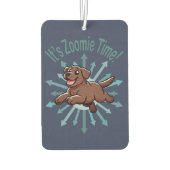 Es ist Zoomie Time Chocolate Labrador Autolufterfrischer (Rückseite)