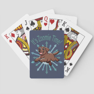 Es ist Zoomie Time Chocolate Labrador Spielkarten