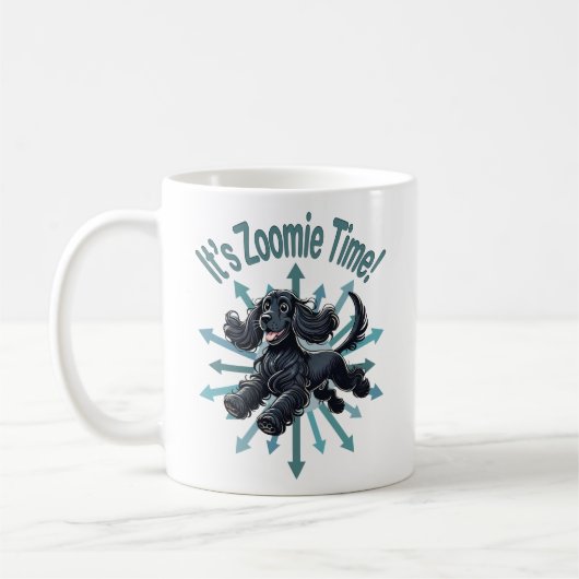 Es ist Zoomie Time Cocker Spaniel Kaffeetasse (Links)