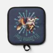 Es ist Zoomie Time Collie Topflappen (Vorderseite)