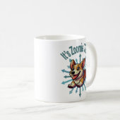 Es ist Zoomie Time Corgi Kaffeetasse (VorderseiteRechts)