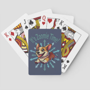 Es ist Zoomie Time Corgi Spielkarten